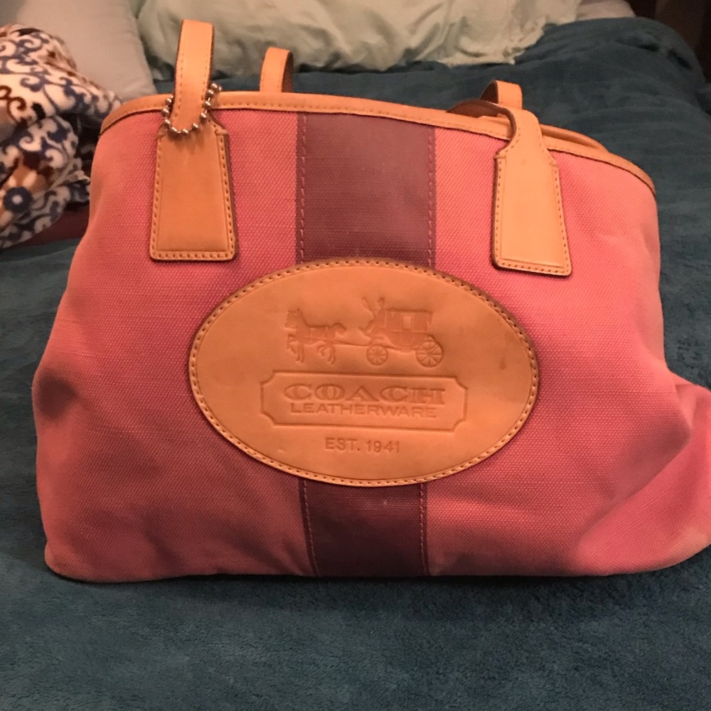 Large coach purse 10th anniversary